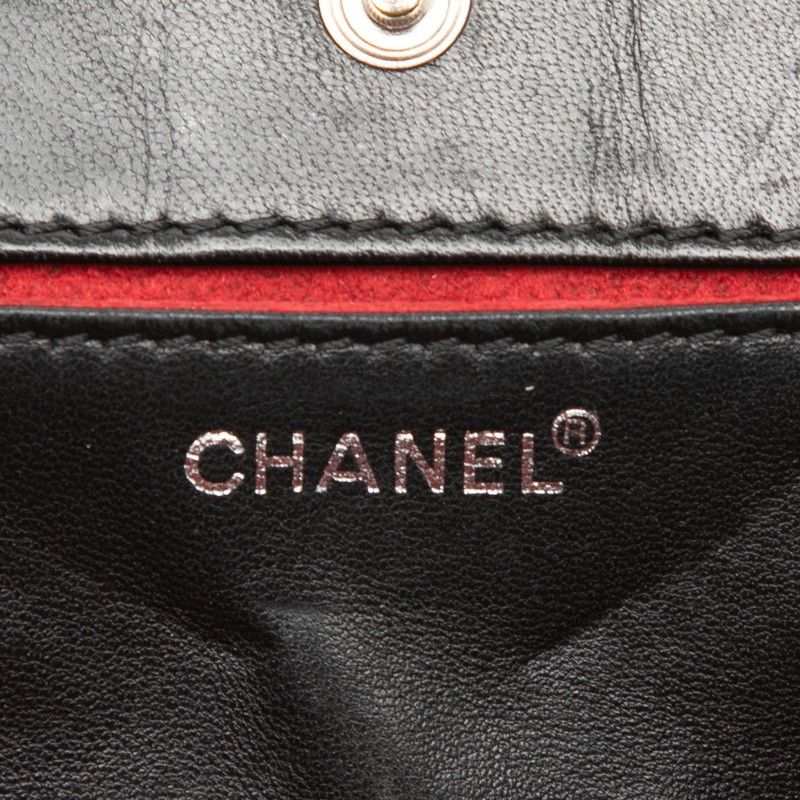 Chanel Choco Bar Coin Purse Black Patent