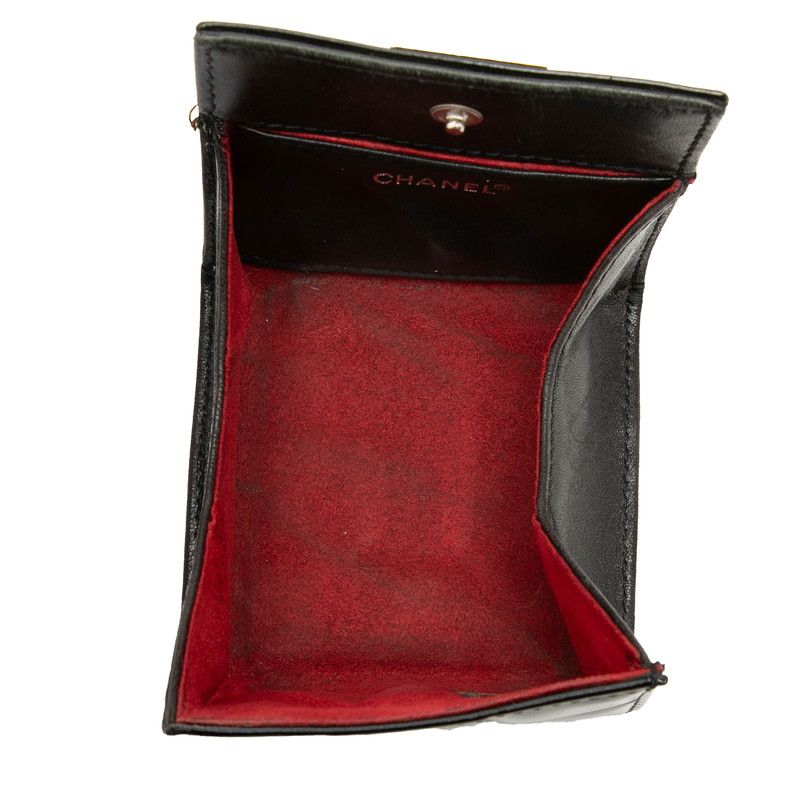Chanel Choco Bar Coin Purse Black Patent
