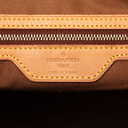 Louis Vuitton Monogram Cabas Mezzo Shoulder Bag Tote Brown Leather