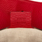 Gucci Soho Fringe Chain Shoulder Bag Tote Red Leather
