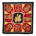 Hermes Carre 90 Nose Leather les Muserolles Scarf Black Red Multicolor Silk