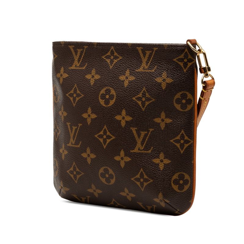 Louis Vuitton Monogram Partition Pouch Brown Leather
