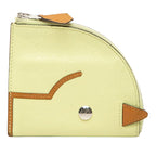 Hermes Paddock Coin Purse Mini Wallet Yellow Brown Chevre