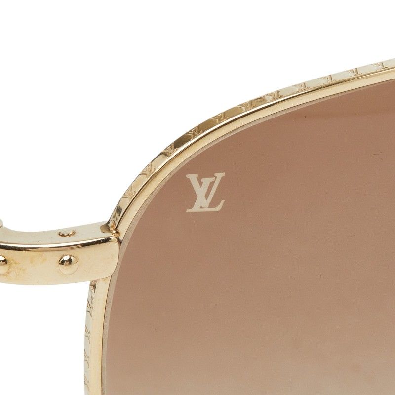 Louis Vuitton Conspiration Sunglasses Brown Gold Acetate Plated Eyewear