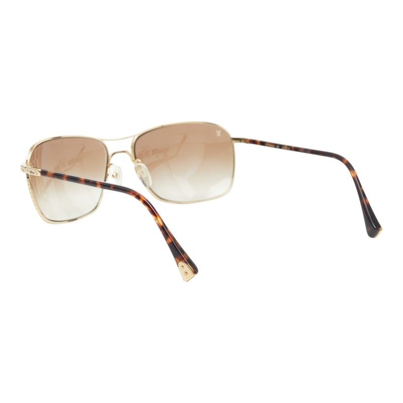 Louis Vuitton Conspiration Sunglasses Brown Gold Acetate Plated Eyewear