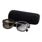 Gucci Asian Fit UV Cut Purple External Cut Sunglasses Black Acetate Eyewear