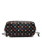 Louis Vuitton Game on Monogram Neverfull MM Tote Shoulder Bag Black Multicolor
