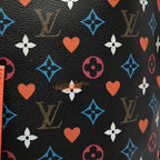 Louis Vuitton Game on Monogram Neverfull MM Tote Shoulder Bag Black Multicolor