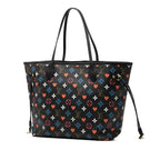 Louis Vuitton Game on Monogram Neverfull MM Tote Shoulder Bag Black Multicolor