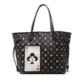 Louis Vuitton Game on Monogram Neverfull MM Tote Shoulder Bag Black Multicolor
