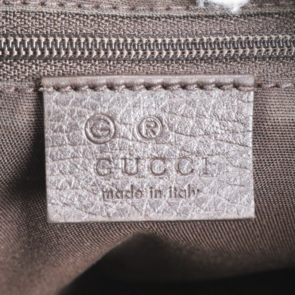 Gucci GG Canvas Abbey Leather Shoulder Bag Crossbody Brown — view 8