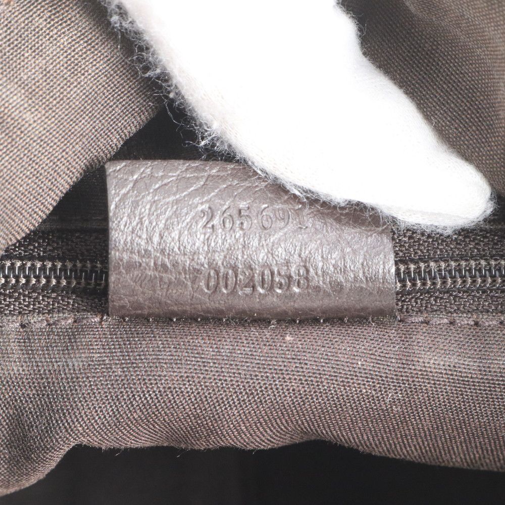 Gucci GG Canvas Abbey Leather Shoulder Bag Crossbody Brown — view 9