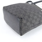 Gucci GG Canvas Leather Tote Shoulder Hand Black — view 8