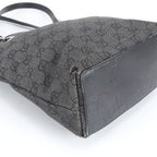 Gucci GG Canvas Leather Tote Shoulder Hand Black — view 9