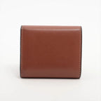 Celine Triomphe Small Flap Wallet Leather Trifold Brown Gold — view 2