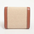 Celine Triomphe Small Flap Wallet Leather Trifold Compact — view 2