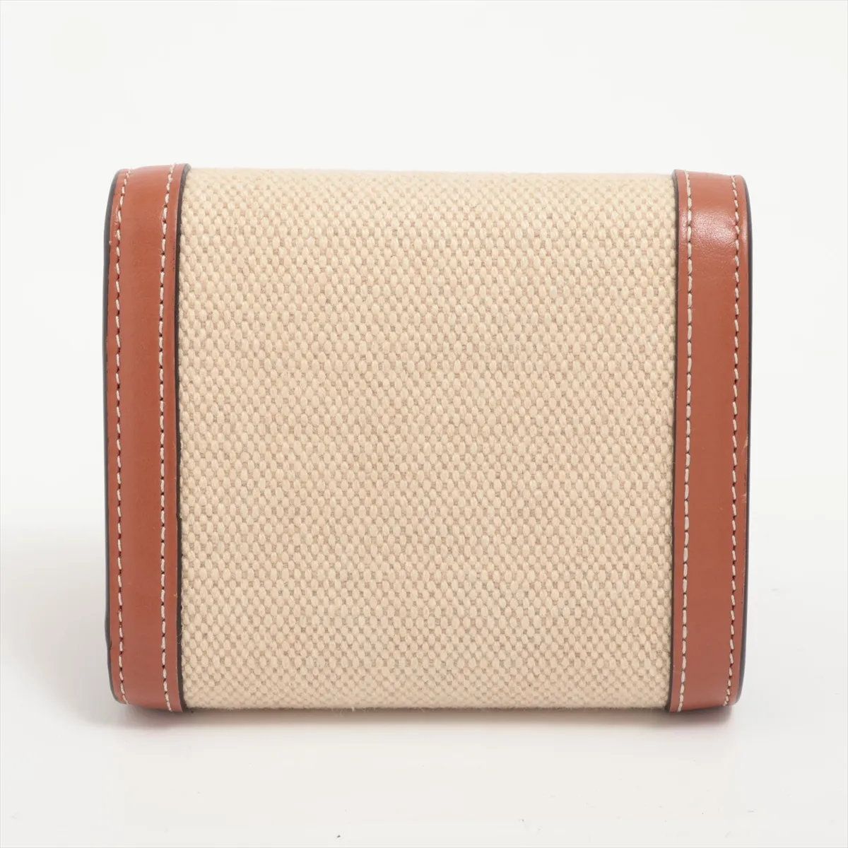 Celine Triomphe Small Flap Wallet Leather Trifold Compact — view 2