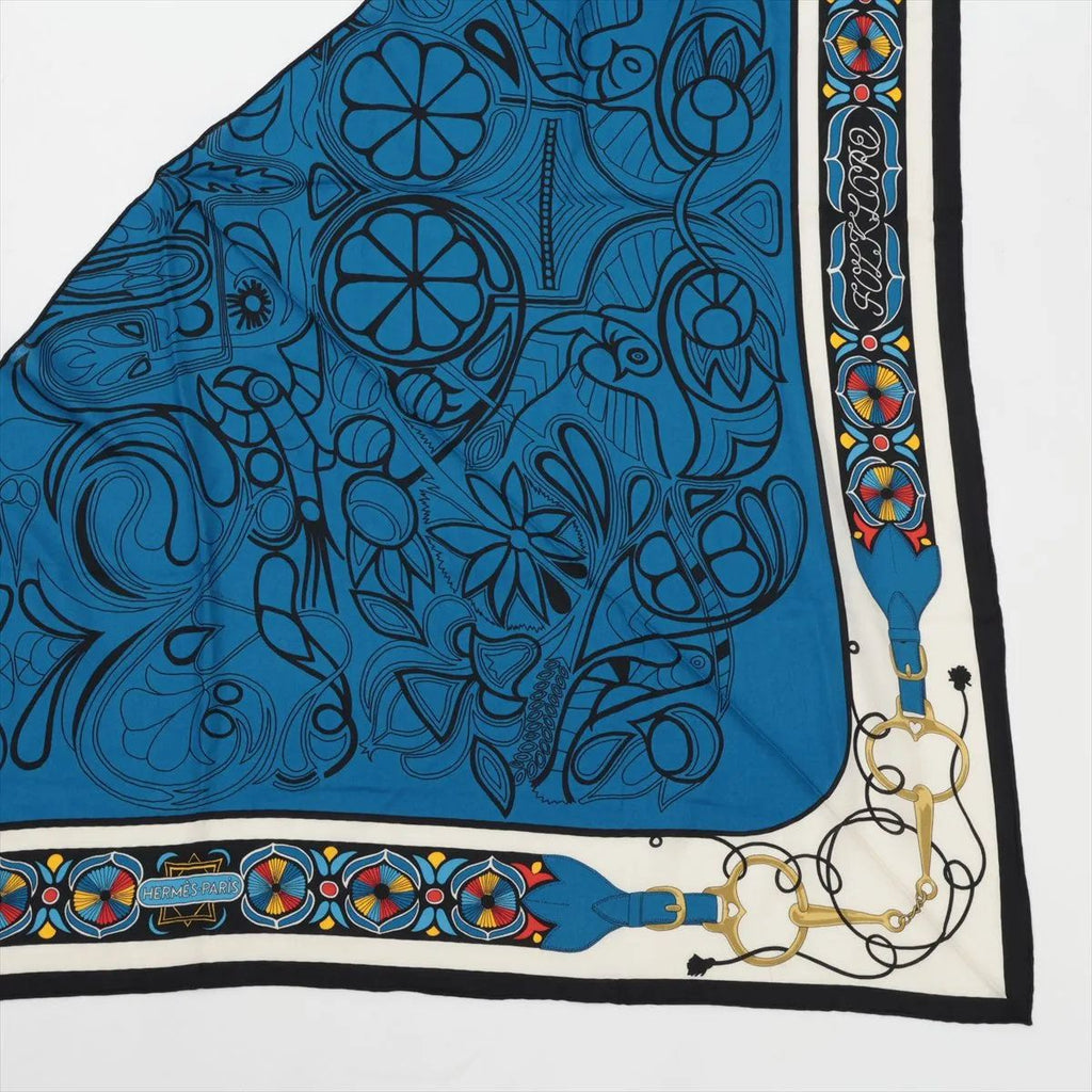 Hermes Carre Triangle Jean Folklore Scarf — view 3