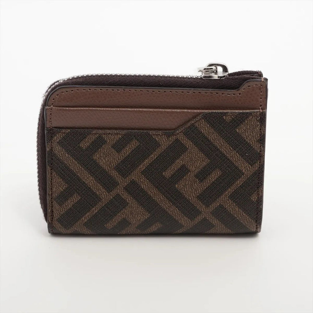 Fendi Zucca Roma Leather Coin Purse Compact — view 2