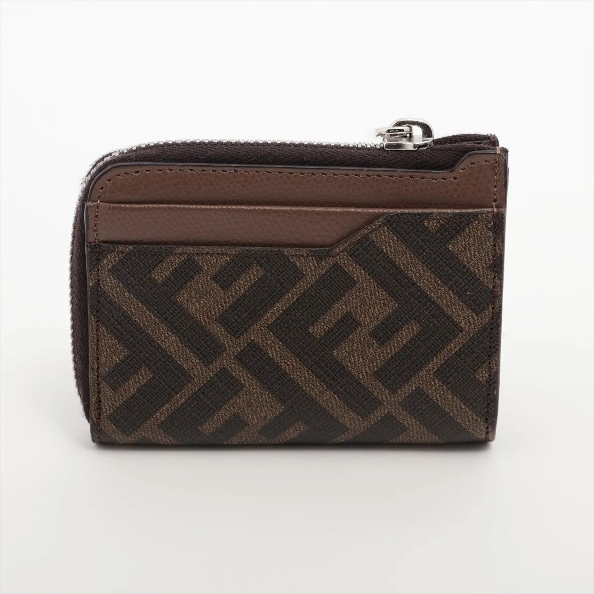 Fendi Zucca Roma Leather Coin Purse Compact — view 2