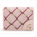 Gucci GG Emblem Compact Wallet Leather Bifold Pink