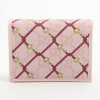 Gucci GG Emblem Compact Wallet Leather Bifold Pink — view 2