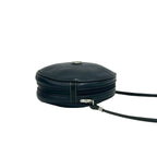 Gucci Vintage GG Logo Leather Round Mini Shoulder Bag Pochette Navy — view 6
