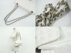 Chanel New Travel Line Choco Bar Chain Shoulder Bag Canvas Pearl White — view 6