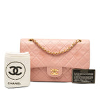 Chanel CC Logo Quilted Chain Shoulder Bag Pink Lambskin