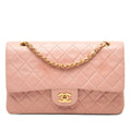 Chanel CC Logo Quilted Chain Shoulder Bag Pink Lambskin