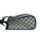 Gucci Vintage Sherry Line GG Logo Pattern Leather Tote Navy — view 5