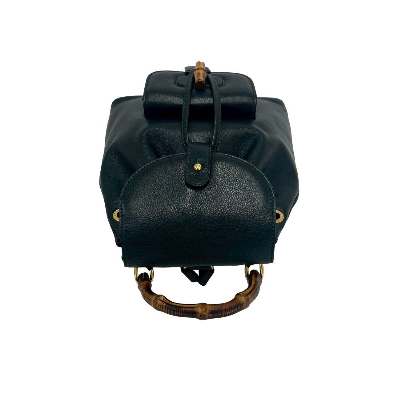 Gucci Vintage Bamb Leather Backpack Navy — view 4