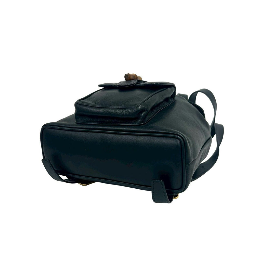 Gucci Vintage Bamb Leather Backpack Navy — view 8