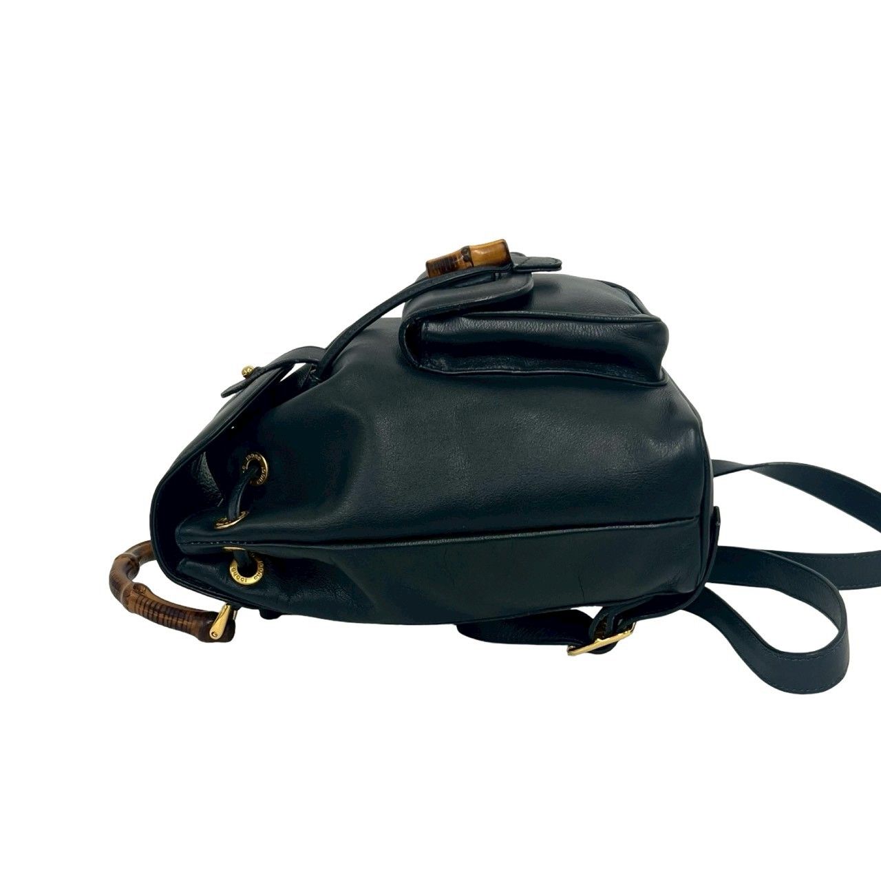 Gucci Vintage Bamb Leather Backpack Navy — view 5