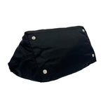Prada Logo Tessuto Nylon Ribbon Motif Leather Tote Black — view 7