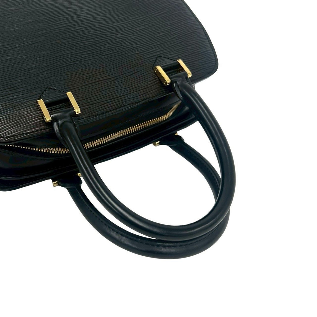 Louis Vuitton Pont Neuf Epi Leather Gold Boston Bag Noir Black — view 4