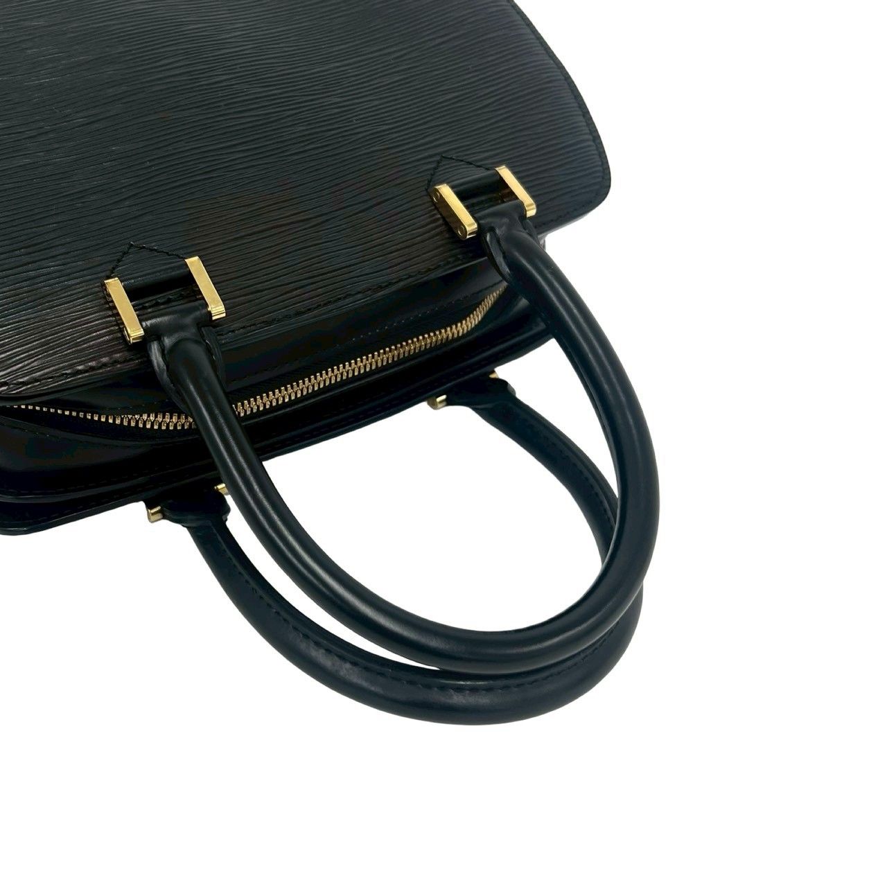 Louis Vuitton Pont Neuf Epi Leather Gold Boston Bag Noir Black — view 4