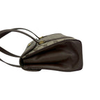 Gucci Vintage GG Pattern Logo Leather Tote Shoulder Bag Brown — view 5