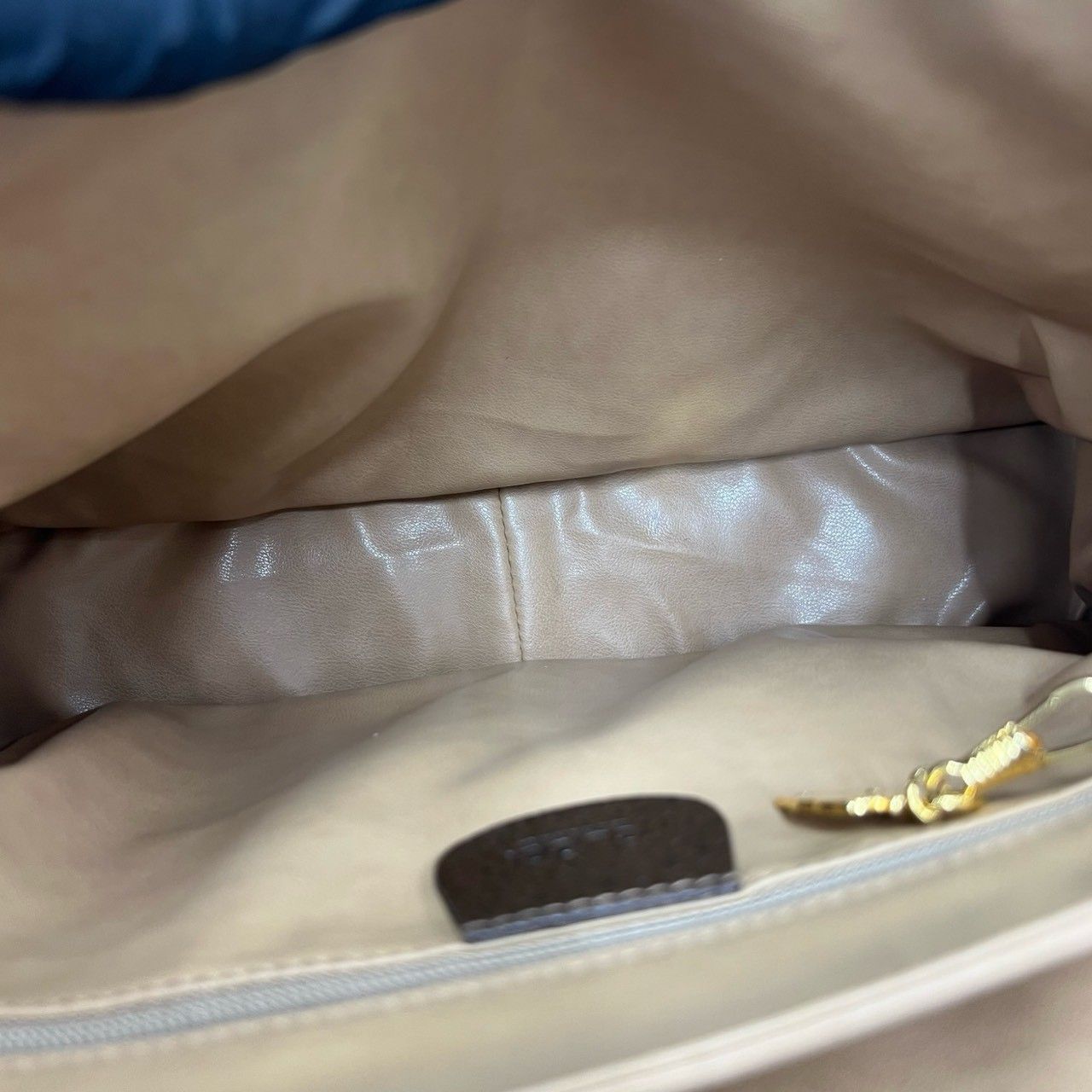 Gucci Vintage GG Pattern Logo Leather Tote Shoulder Bag Brown — view 9