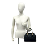 Dior Maris Pearl Cannage Stitch Leather Handbag Black with Card — view 2