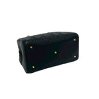 Dior Maris Pearl Cannage Stitch Leather Handbag Black with Card — view 7
