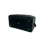 Dior Maris Pearl Cannage Stitch Leather Handbag Black with Card — view 8
