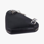 Prada Triangle Chain Pouch Black Leather — view 6
