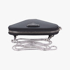 Prada Triangle Chain Pouch Black Leather — view 8