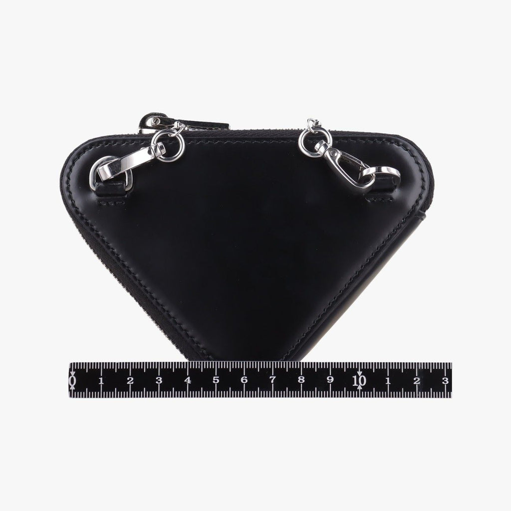 Prada Triangle Chain Pouch Black Leather — view 2