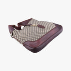 Gucci New Jackie Beige Bordeaux Canvas Leather Shoulder — view 5
