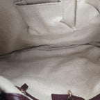 Gucci New Jackie Beige Bordeaux Canvas Leather Shoulder — view 9