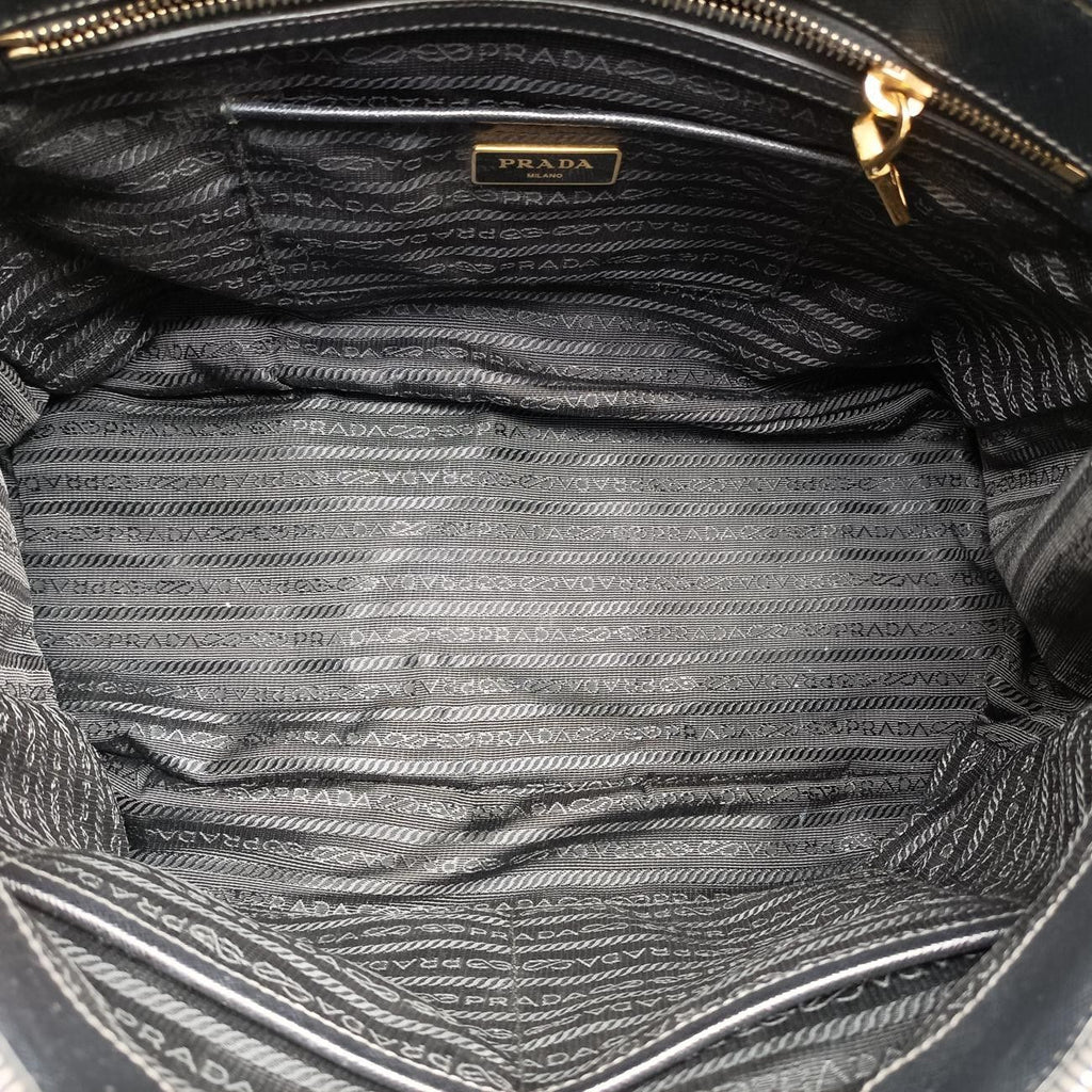 Prada Galleria Black Saffiano Leather 165 31 Shoulder — view 9