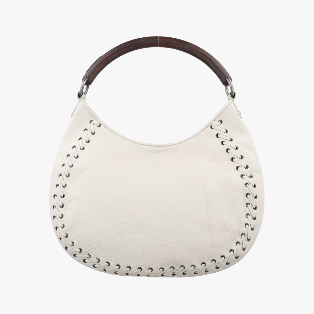 Dior Ethnic Hobo White Leather