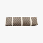 Gucci New Jackie Brown White Canvas Leather Handbag — view 3